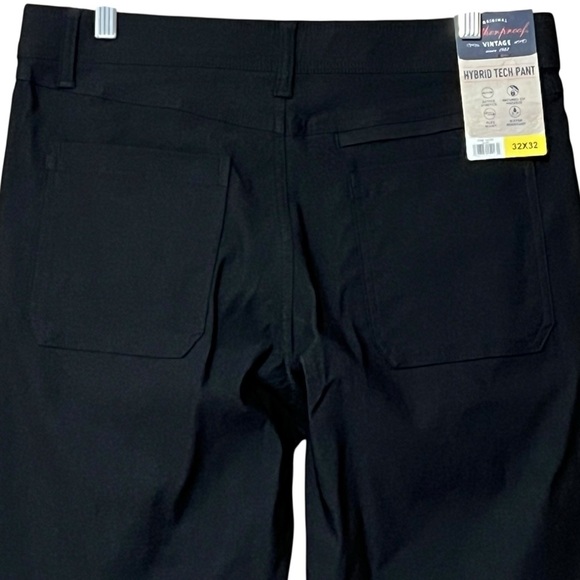 Weatherproof Hybrid Tech Pants 32x32 Black Water Resistant Pockets Stretch NWT - Picture 7 of 8